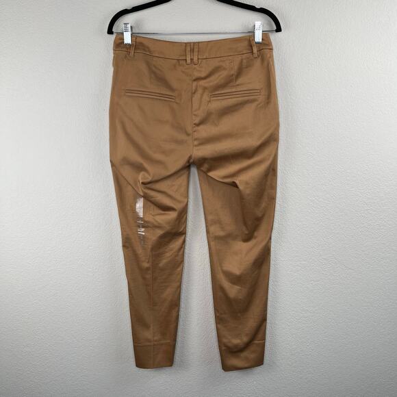H & M Brown Slim Mid Rise Capri Chino Pants NWOT Size 6 - Picture 2 of 12